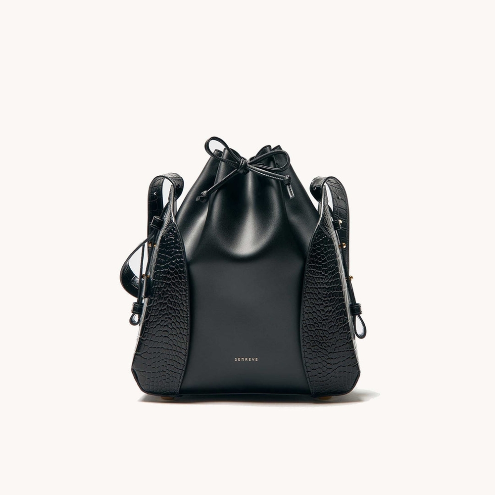 Senreve Fiore Bucket Bag in Black (Vegan, NWOT)